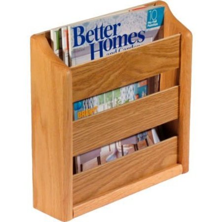 WOODEN MALLET Wooden Mallet„¢ Wall Mount or Countertop Magazine Rack 11"W Light Oak MRS1LO